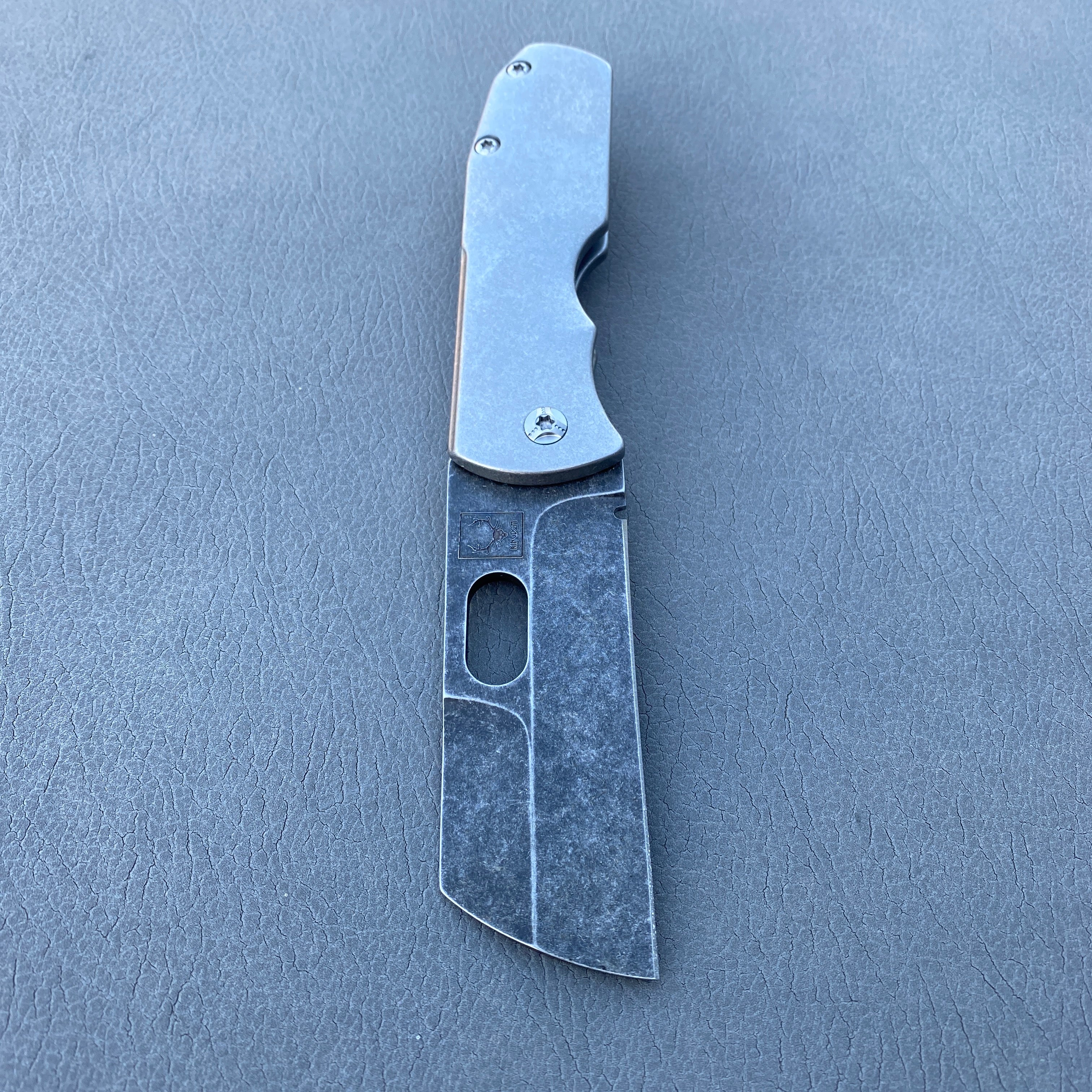 Kingdom Armory Bench Series Framelock Rook - Acid-Washed