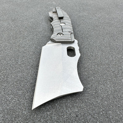 KA Custom Sculpted Titanium Framelock Mega Butcher