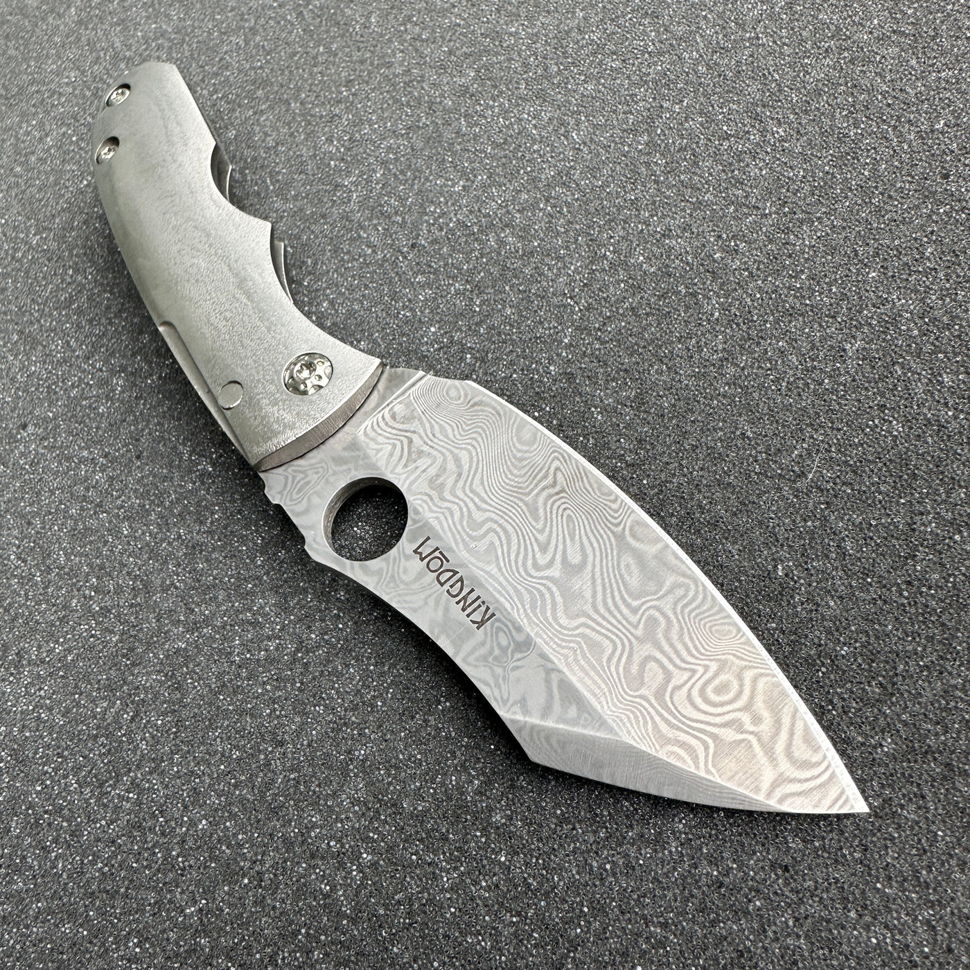 KA Custom Hawthorne Damasteel Framelock