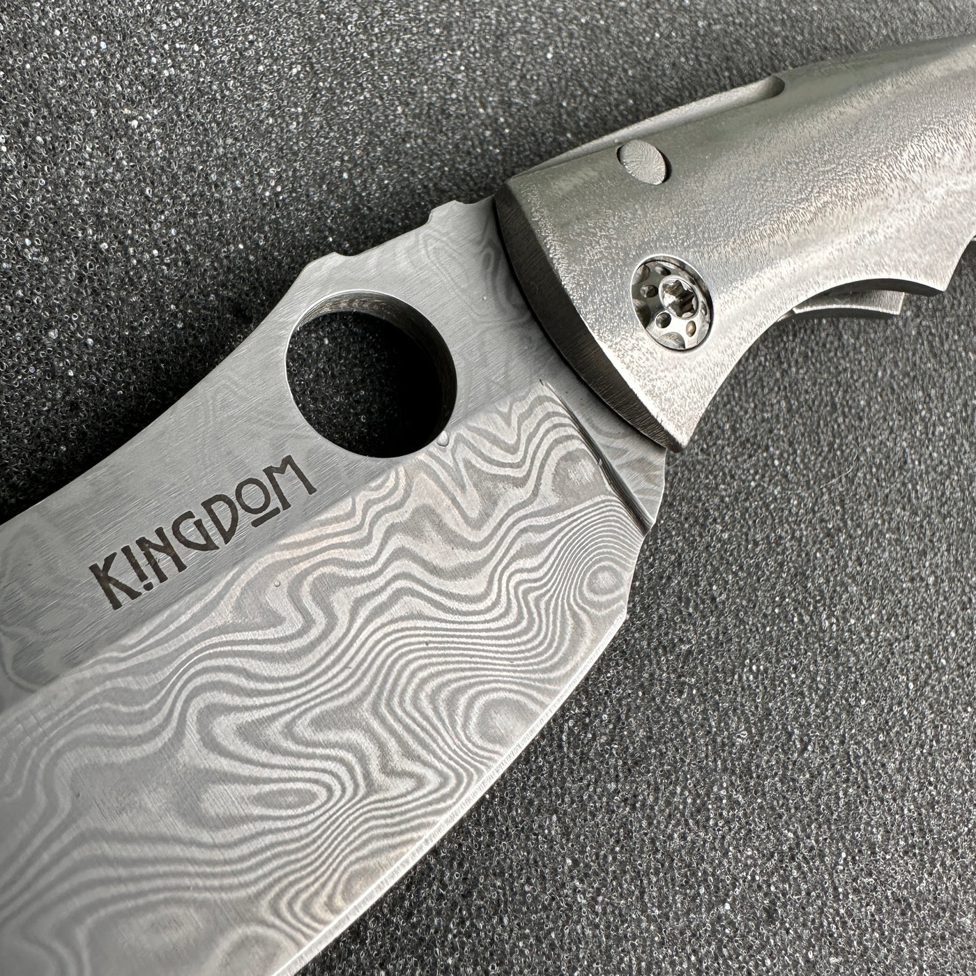 KA Custom Hawthorne Damasteel Framelock