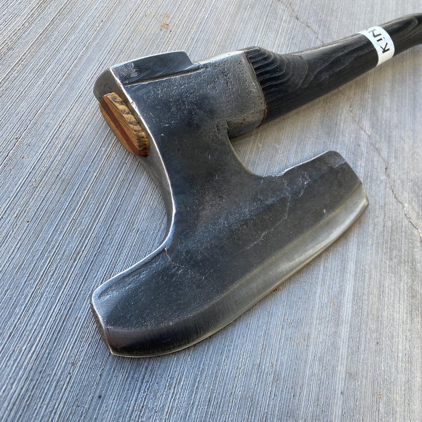 KA Heritage Collection - 1800's Hand Forged Swedish Hewing Axe - full burn handle