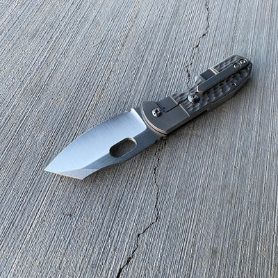 Kingdom Armory Bomber Edition Framelock-XHP Stainless Asym Grind-Stag Pattern