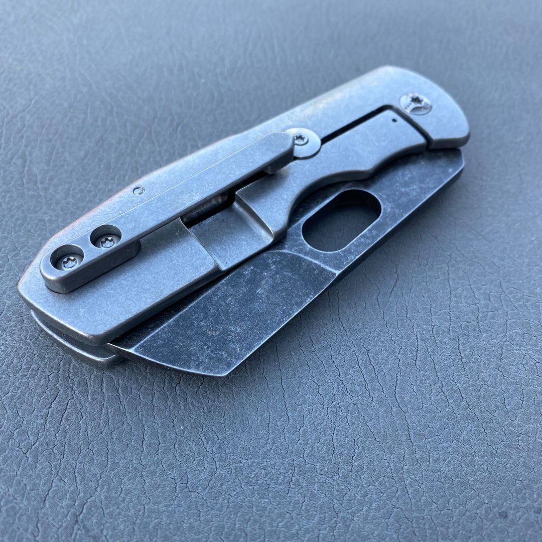Kingdom Armory Bench Series Framelock Rook - Acid-Washed