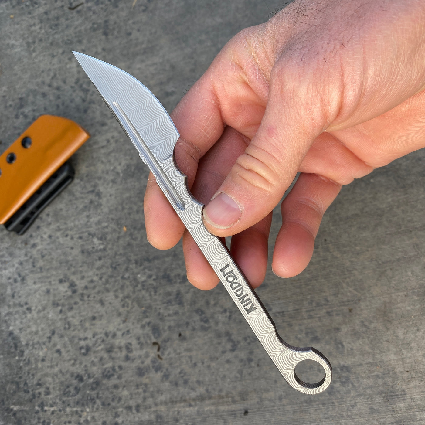 KA Custom - Dr. Bird Trout - One-off Fixed blade (Large, Damasteel)